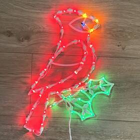 T74019 Seasonal Specialties Vintage Christmas 1999 Cardinal And Tree Light Indoor/outdoor
