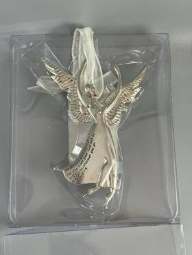 Seasons Of Cannon Falls 738449804568 Serenity Angel 5 In Pewter Christmas Ornament Joshua 1 9