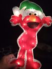 Sesame Workshop Light Up Street Elmo Window Hanging Christmas Decoration