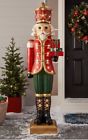 Sfu18xofp009 Members Mark Led Prelit Green Red Grand Nutcracker Indoor Covered