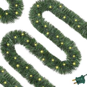 20250908 Sggvecsy Christmas Green Garland Xmas Tree Decorations Pre-lit Twist