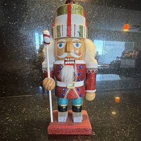 Ks0712.07 Shanghai Kanishko Ks0712.07/2012 Christmas Nutcracker Glitter Toy Soldier Red Wood 2012