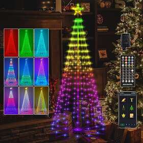 Hys-pul0502500-besl Shenzhen Hysiry Technology Co. Ltd. Lighted Outdoor Christmas Tree 7ft 295 Led Artificial With Star 7 Ft