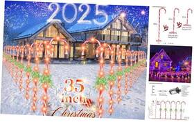 Shenzhen Minyi Technology Co. Ltd. 739240685097 35 Inch Christmas Candy Cane Lights - 20 Pack 8 Modes 30v Led