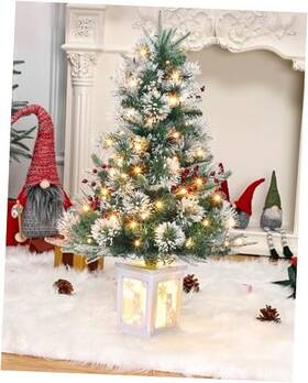 0wihn6t5dp Shenzhen Tongpai Arts&crafts Co. Ltd. 3 Ft Mini Christmas Tree With Premium 78 Warm White Led 8 Mode Xmas Pine