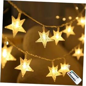 0202001 Shenzhen Xindajing Electronic Technology Co. Ltd Christmas Star String Lights 20 Ft 40 Led Battery Operated 8 Modes Warm White