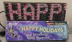 Sienna 047275471081 Colors Of Christmas Happy Holidays Lights Banner Broadway With Animation