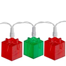 Sienna 313115741790 Set Of 20 Red And Green Led Present Novelty Christmas Lights In White Wire