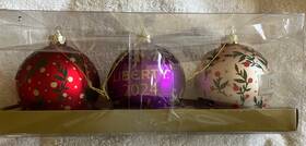 Silver Tree By Option 2 063831793459 Gisela Graham London 3 Inch Set Of Christmas Ornaments