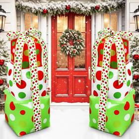 Simgoing Yyw-simgoing-3357 2 Pcs 3 Ft Christmas Inflatable Gift Box Decorations Pvc Xmas