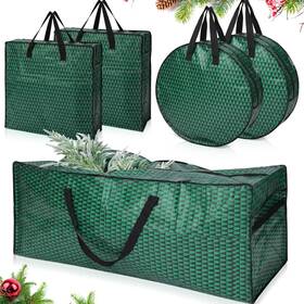 Yyw-simgoing-3406 Simgoing 5 Pack Christmas Storage Bags 7.5 Ft Green Tree Large 24 Inch Wreath Containers