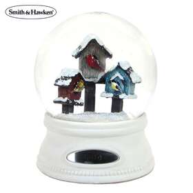 Smith & Hawken 490650102856 And 2014 Birdhouses 6 Inch Snow Globe Christmas Snowbirds Cardinal