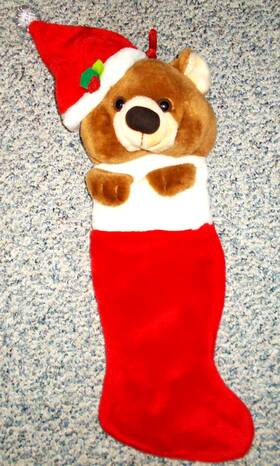 Y1225 Smithy Vintage 22 Inch Stuffed Teddy Bear Plush Christmas Holiday Stocking #y1225