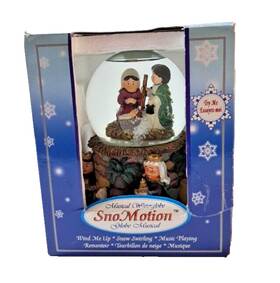 236539 Sno-motion Musical Water Globe Christmas Nativity Snow Swirling Music Playing