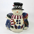 Snow Friends St Nicholas Square 10 Cookie Jar Figural Snowman Family Mib 400566511765