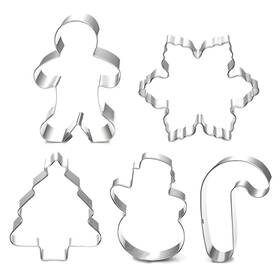 Sosohome 799445185945 Christmas Cookie Cutter Set - 5 Piece Holiday Cookies Molds Snowman Christ