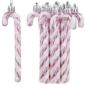 Nl-sotiff-1046 Sotiff Christmas Candy Canes Ornaments Plastic Glitter Cane T