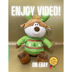 63337 Sound & Light Plush Animated Reindeer Ugly Sweater Song And 2015 Christmas Funny
