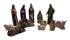 70072 Southern Living At Home Nativity Set Christmas Baby Jesus Complete Santos 12