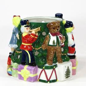 Spode 092764020493 Christmas Tree 6 Inch Votive Candleholder Toys Around The Tea Light Mib