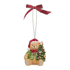 1761391 Spode Christmas Tree Teddy Bear Ornament Durable Holiday For Festive Deco