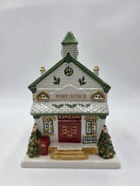 1780286 Spode Christmas Village Post Office Battery Led Figurine 6.5 Inch With Box