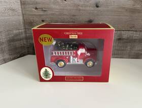 1817722 Spode New Christmas Tree Fire Truck With Ornament In Box Little Red