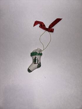 4030140 Spode Christmas Tree Collection Kitten In Stocking Ornament 2.25 Inch