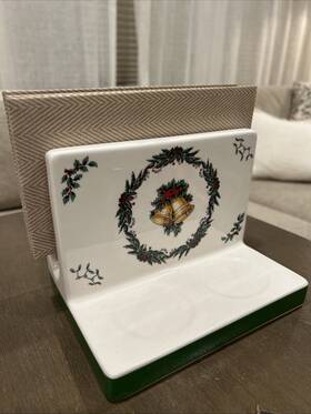 Spode 749151618428 Christmas Tree Ceramic Napkin Holder
