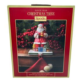 Spode 749151634770 Christmas Tree Santa Stocking Holder New Sealed In Box
