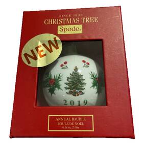Spode 749151697812 2019 Annual Bauble 2.6 Inch Christmas Tree Ornament
