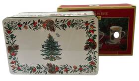 Spode 749151761018 Christmas Tree 5 Piece Tin Set 2 Mugs Coasters And Decorative 2021