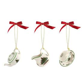Spode 749151762602 Christmas Tree 3-piece Tea Set Ornament Durable Holiday For F