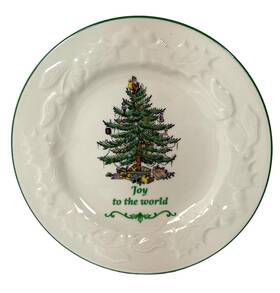 A3324-a2 Spode Christmas Tree 7.5 Inch Plate Joy To The World