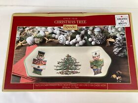 Spode Christmas Tree Nutcracker Dessert Tray Exclusive New