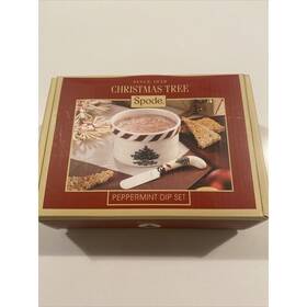 Xt5421-x Spode Christmas Tree Peppermint Dip Set White Porcelain Brand New Open Box