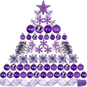 Pr-sratte-2500 Sratte 94 Pcs Christmas Tree Decorations Set Ball Ornaments Glitter
