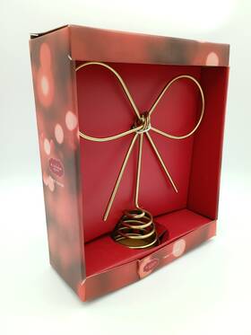 St. Nicholas Square 400624203434 11 Inch X 9.5 Gold Wired Bow Christmas Tree Topper Brand New