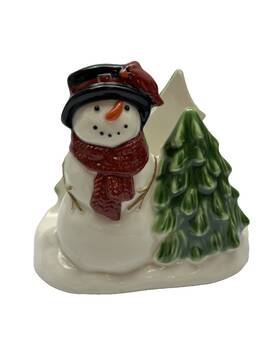 St. Nicholas Square 400731087026 Yuletide Snowman Tree Christmas Napkin Holder