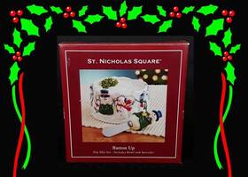St. Nicholas Square 400888537351 Button Up Christmas Dip Mix Set Bowl And Spreader Snowman New
