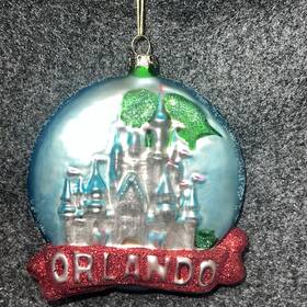 St Nicholas Square 400889386811 Blown Glass Cities Christmas Ornament Orlando Magic Kingdom