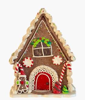 St. Nicholas Square 400911444120 Vtg Kohls Gingerbread House Ceramic Christmas Holiday Decor