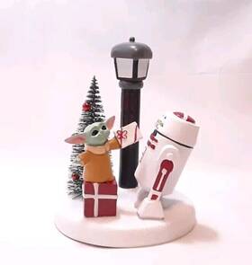 St. Nicolas Square 400806640019 Star Wars The Mandalorian Letters To Santa Christmas Village Nicholas