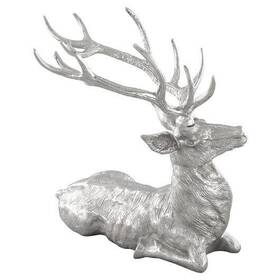 Standing Reindeer Statue Aluminum Deer Sculpture Indoors Christm 473514927806 For Christmas Decor-sil