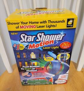 106396 Star Shower Bulbhead Christmas Motion Laser Lights Projector Excellent