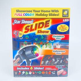 Ssss-030222 Star Shower Slide Show Led Light Projector Halloween And Christmas Full Color