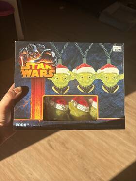 Star Wars 741895423962 Brand New Yoda Christmas String Lights Indoor/outdoor Works
