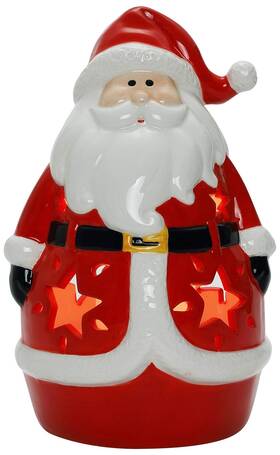 Stephanie Imports 788089166694 Santa Ceramic Christmas Led Tabletop Figurine Statue