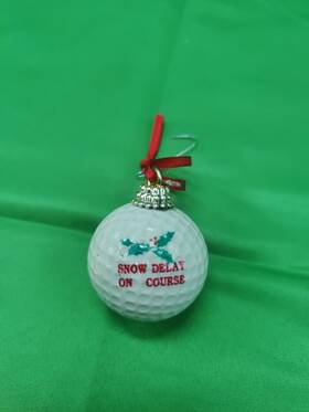 Sterling 017816014763 Snow Delay On Course Golf Ball Holiday Christmas Tree Ornament Coarse