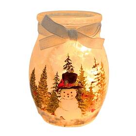 Ksf5280 Stony Creek Forest Pre-lit Small Jar Lighted Glass Accent Winter Christmas